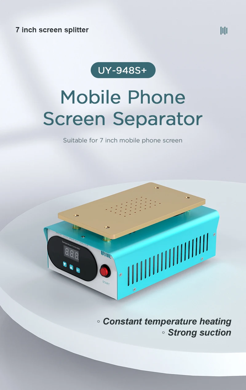 Uyue 948S + Lcd Touchscreen Separator Machine Kit 7 Inch Voor Iphone Separator Scherm Reparatie Machine Ingebouwde Vacuümpomp