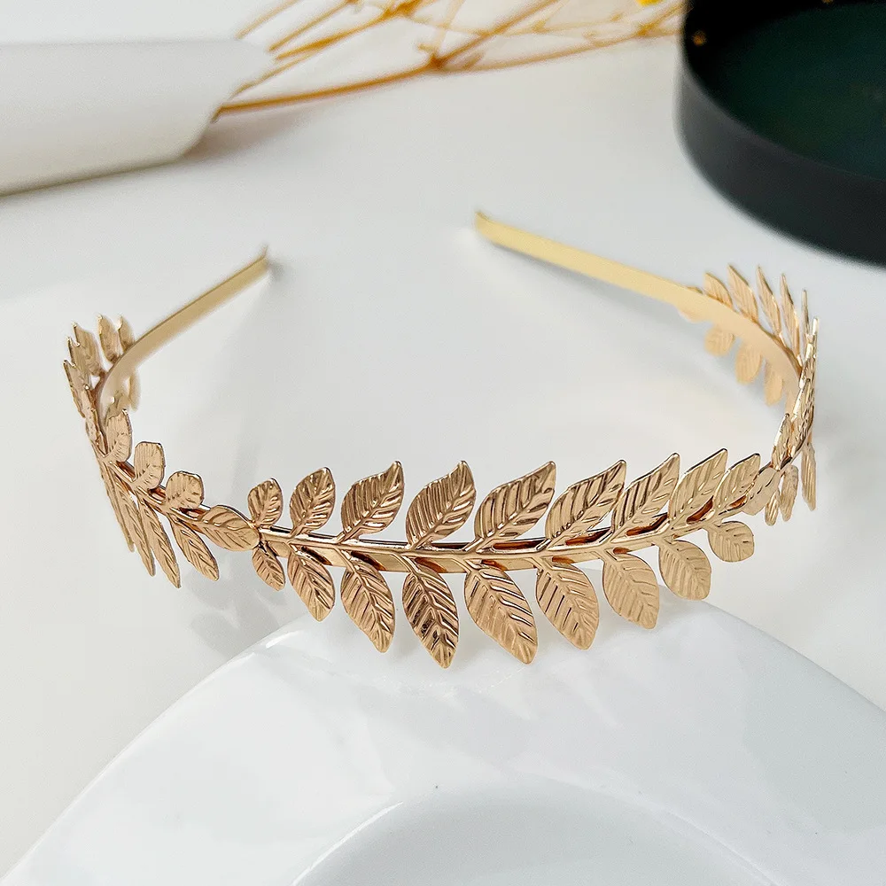 1 Amazon European and American headdress court style butterfly leaf metal alloy headband Hair headband