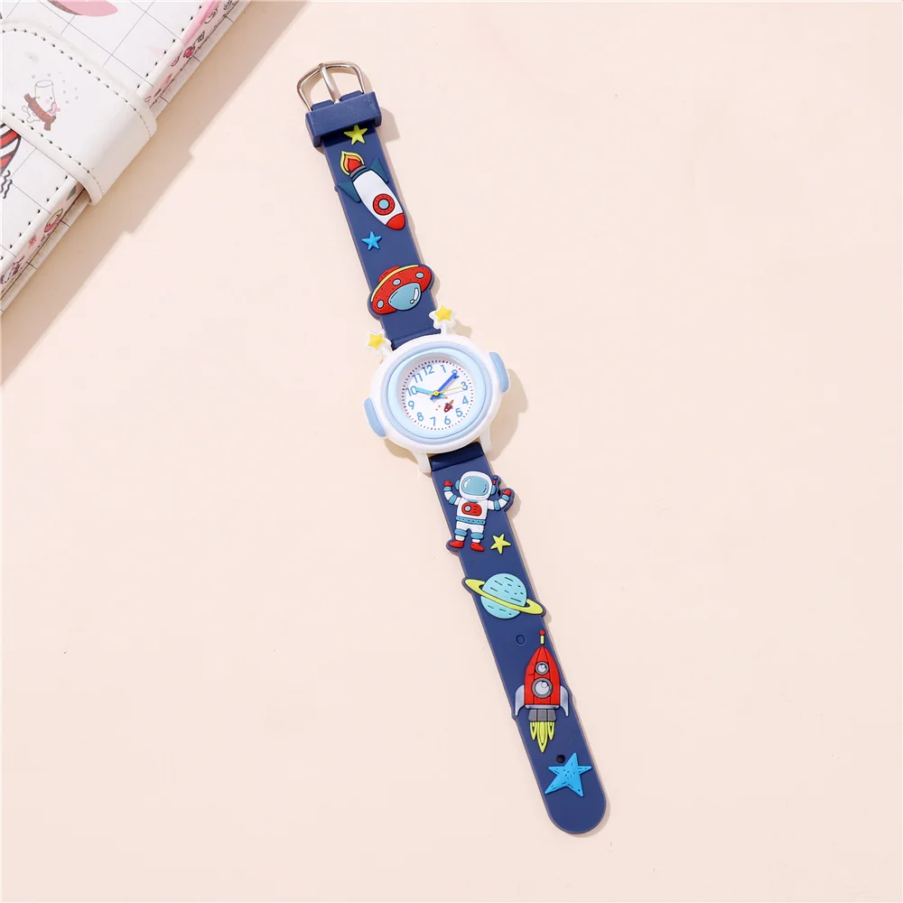New Creative 3D Spaceman Patterns Kids Watch Soft Silicone Wristwatch For Student Boys Girls
