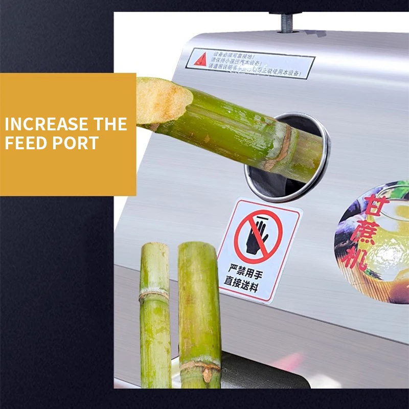 Kommerzielle Zuckerrohr saft presse 350-750w Edelstahl automatische Zuckerrohr maschine Outdoor Stall Geschäft