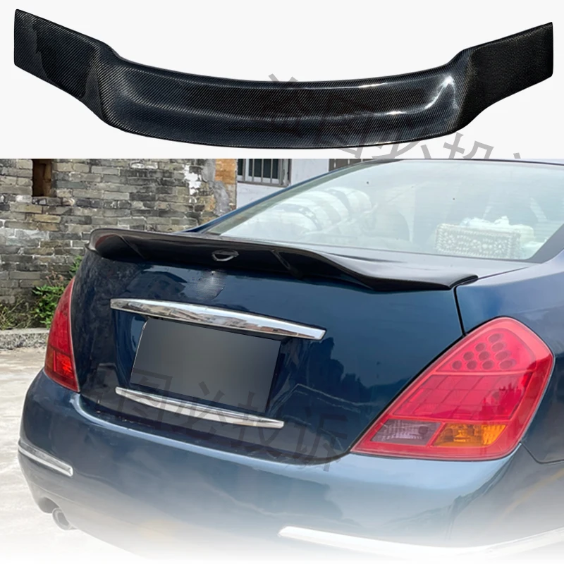 

Спойлер R-типа из высококачественного карбона, глянцевый черный, для задней двери, автомобильные запчасти для Nissan Altima Teana 2007 года
