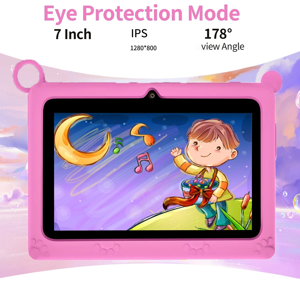 New Original KidsTablet with case Android mini PC 7.0-inch 4GB RAM 64GB ROM 4000mAh Battery Android 13