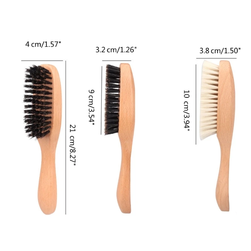 Маленькая щетка для бритья бороды, парикмахерская, винтажная масляная щетка для чистки резьбы по головке