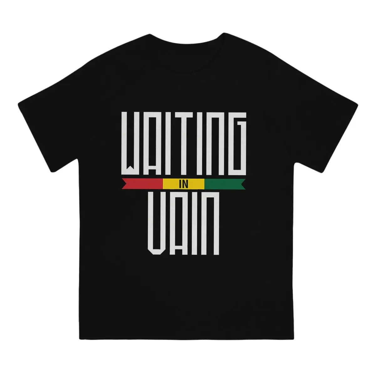 Men T-Shirts Waiting In Vain Funny Pure Cotton Tee Shirt Short Sleeve B-Bob Marley Music T Shirts Crewneck Clothes Graphic