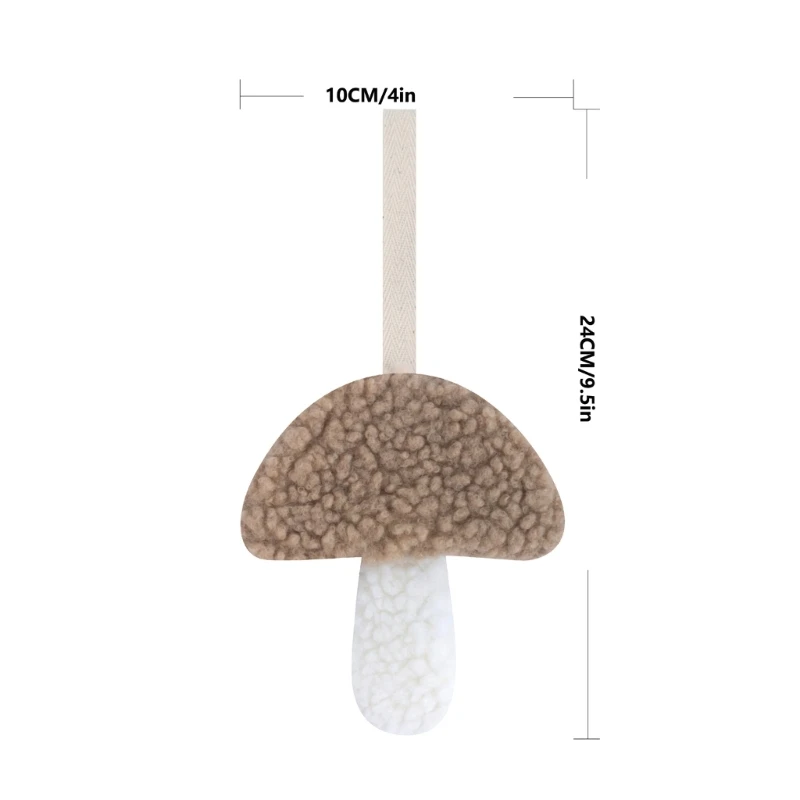 Cartoon Mushroom Shape Pacifier Clip Chain Pendant Fluffy Cotton Stuffed Dummy Nipple Holder Clips Toy Pacifier Chain Decor