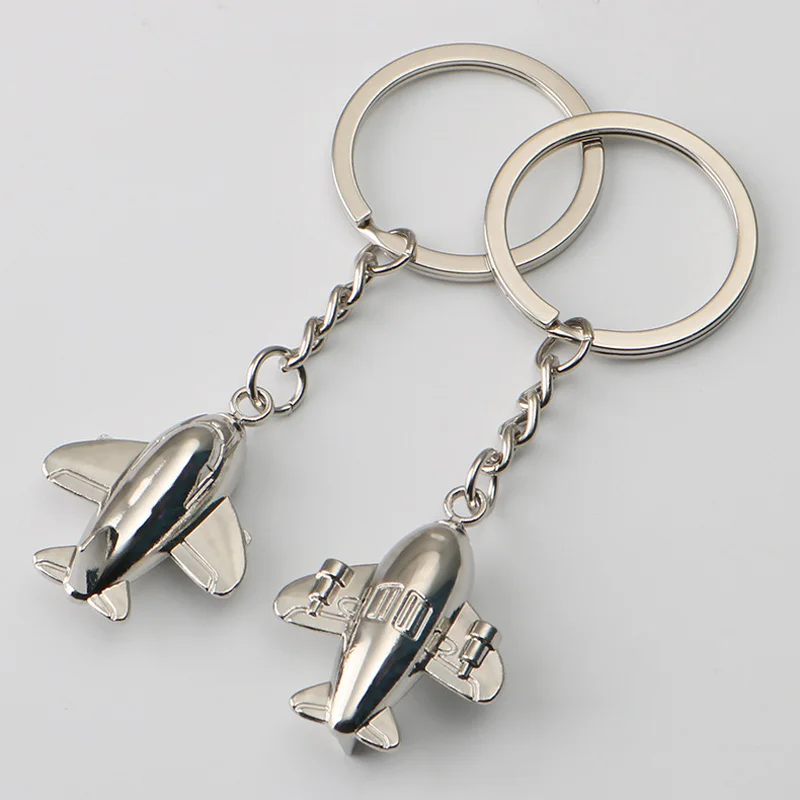 Metal Airplane Keychains Airbus Airliners Fighter Key Chain Helicopter Airplane Keyring 3D Aircraft Keychain Gift For Friend