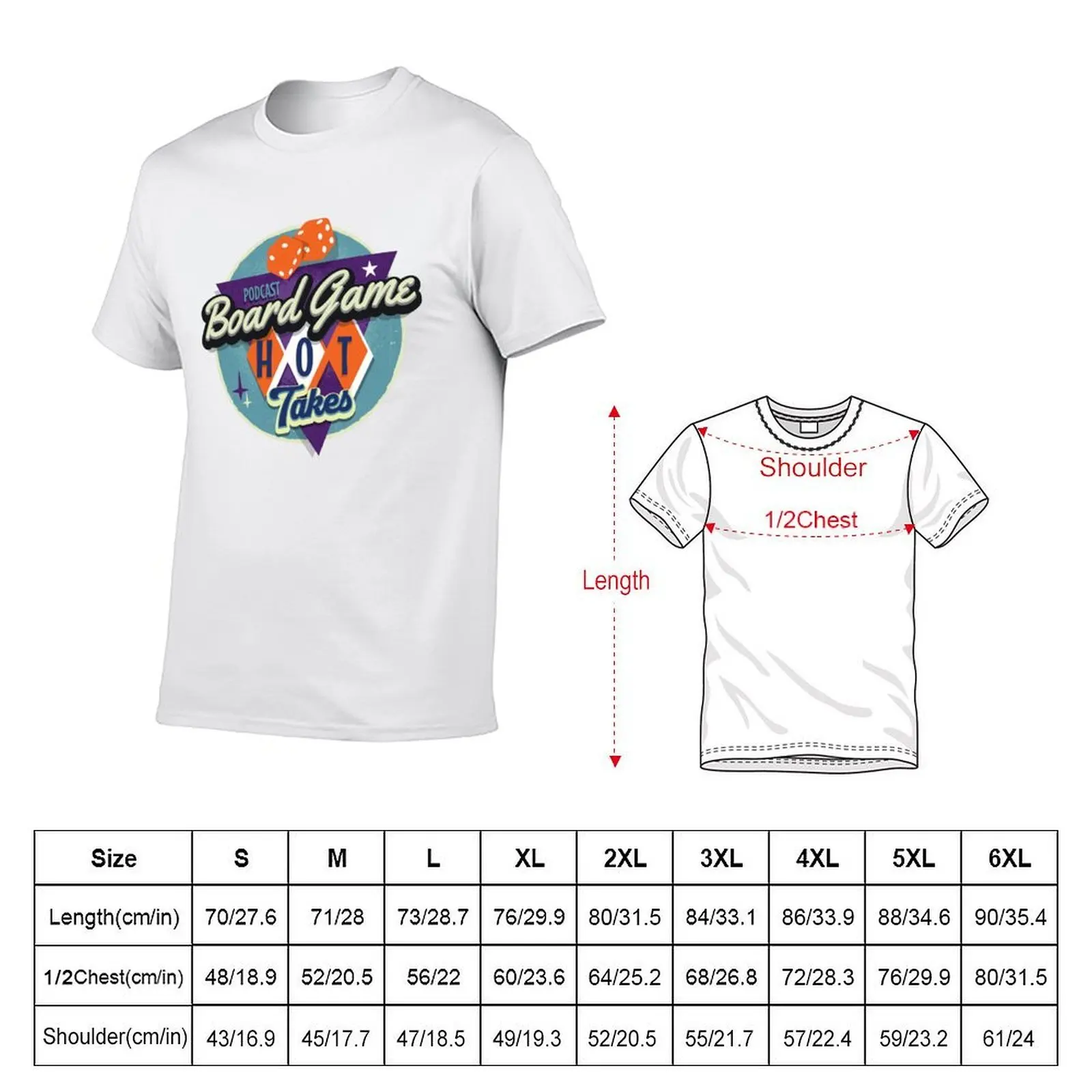 Board Game Hot Takes Podcast Logo T-Shirt Plus Size Workout Short Sleeve Top