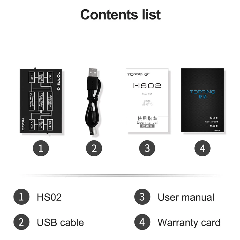 TOPPING-محول صوت عالي الدقة ، دقة عالية ، سرعة ، نقل عالي الدقة ، زمن استجابة منخفض ، جودة ، USB ، HS02