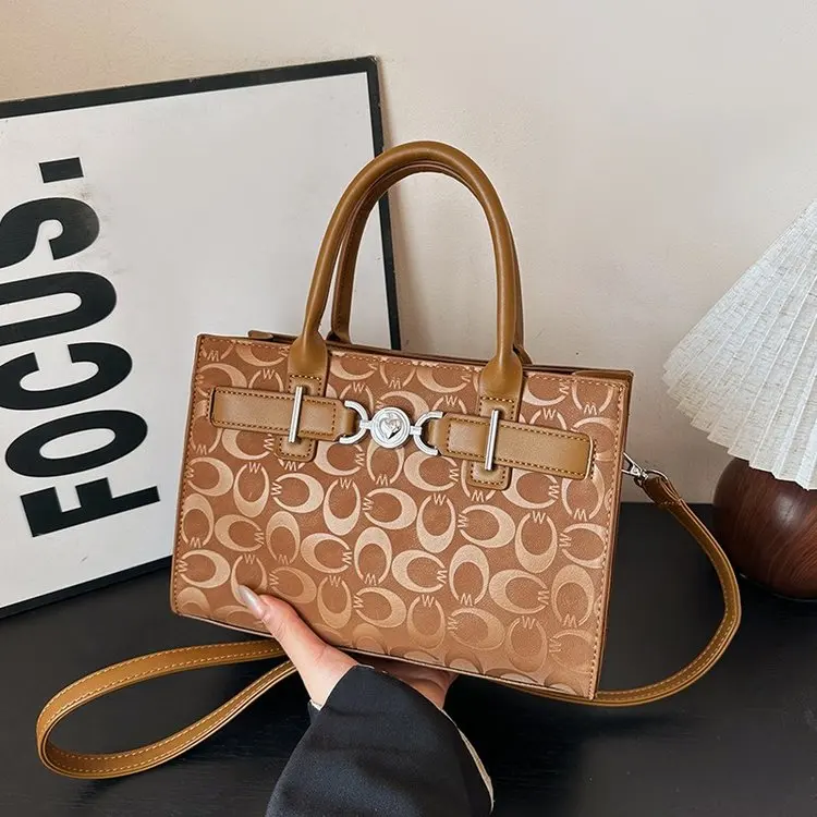 

High-end Leather Ladies Tote Bags Popular Classic Elegant Classic Designer Paris Casual Simple Vintage Commuter Bag