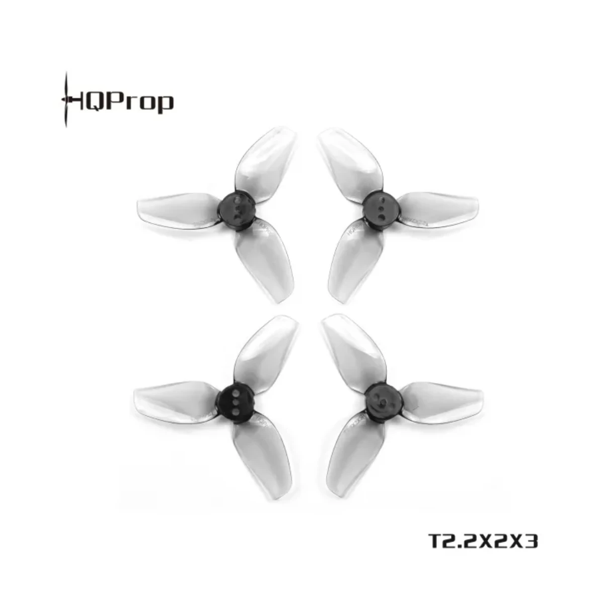 

HQProp 2.2 inch Propeller T2.2X2X3 Grey 3-Blade Poly Carbonate CW CCW Props Set For 2 inch FPV Frame or PAVO20 PRO