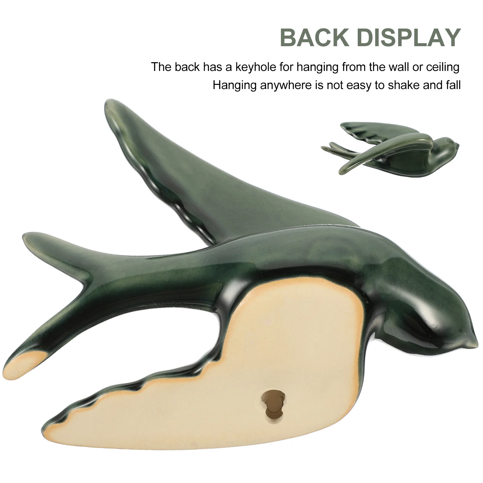 

Ceramic Bird Wall Hanging Decoration Nordic Style Simple Bird Shape Wall Decor for Living Room Garden Balcony Indoor Use