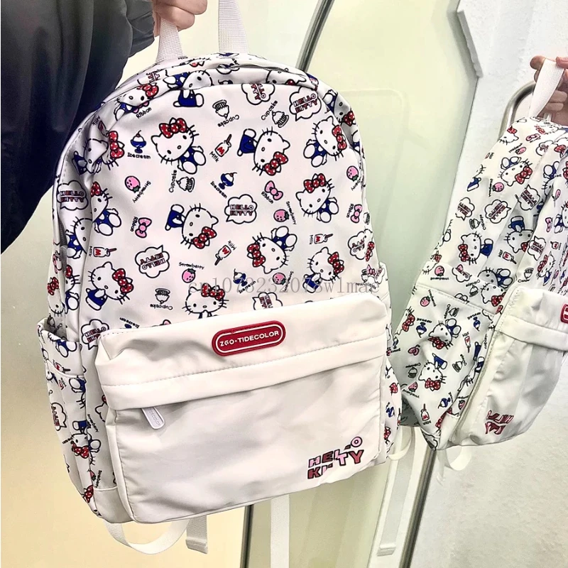 Women Hello Kitty Pochacco Schoolbag Kawaii Large Capacity Waterproof Backpacks Cute Korean Fashion Students Bag Gift for Girls