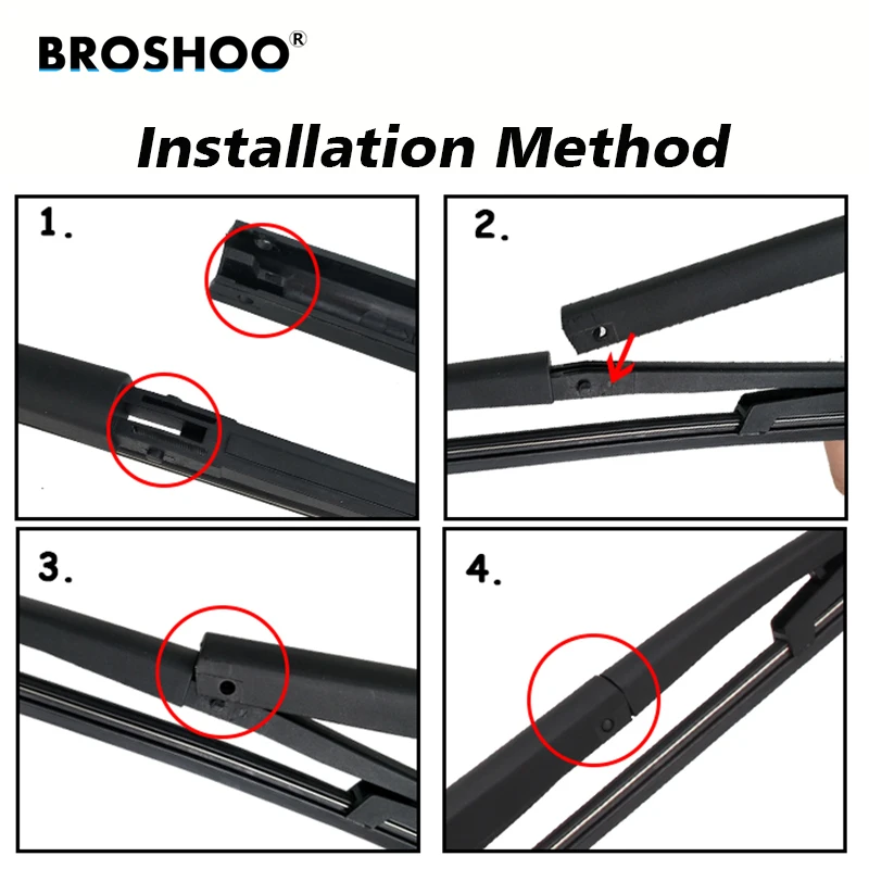 BROSHOO Car Rear Wiper Blades Back Windscreen Wiper Arm For Lancia Musa Hatchback (2004 Onwards) 335mm,Auto Accessories Styling