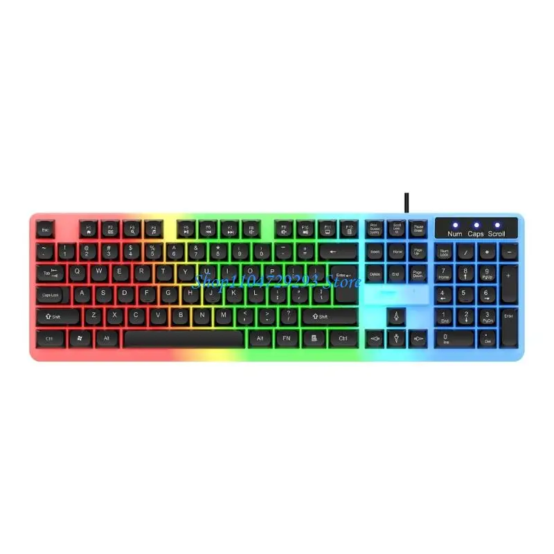 Teclado jogo com Y2GD para jogadores PC LED LEDLET BACKBOARD MECÂNICO 104 TENAS