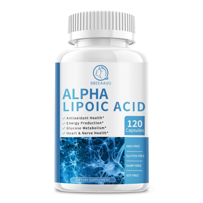 BBEEAAUU Alpha Lipoic Acid Capsule Powerful Antioxidants Skin Care Protecting Liver, Brain and Nerve Health Energy Metabolism