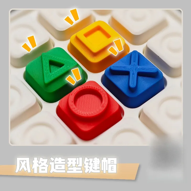 

4PC Colorful Keycaps Set Personalized Customized PLA Key Caps Keyboard Cap for Gaming Mechanical Keyboard Accessories Gifts