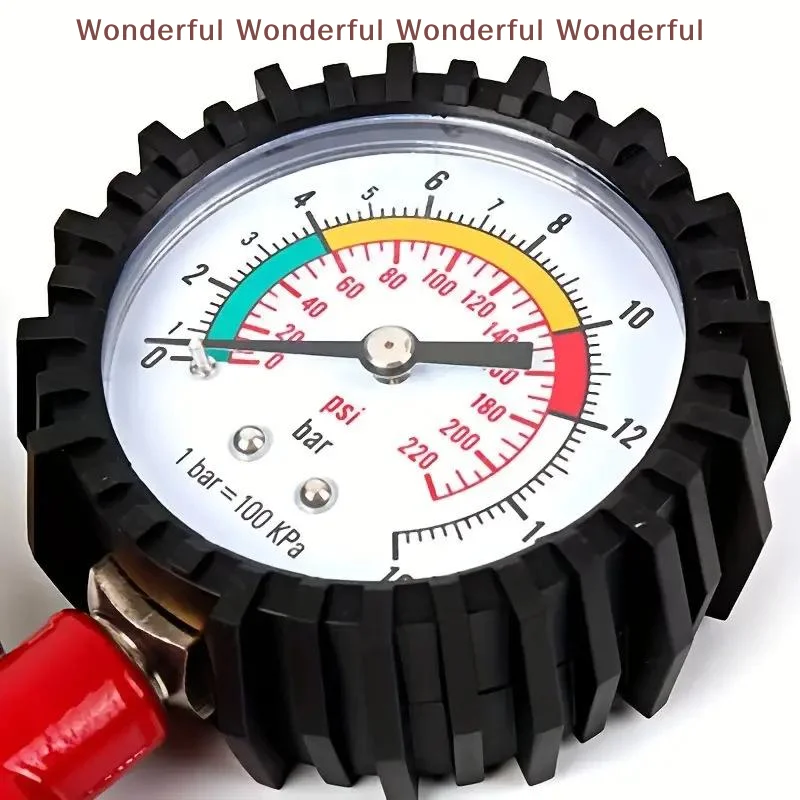 

Motorcycle Inflator Pumps Air Compressor Tire Pressure Gauge - Universal One Piece Pressure Gun for Car