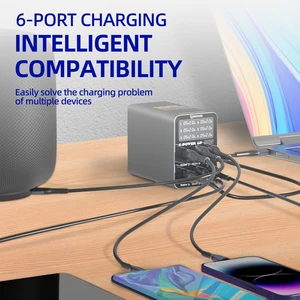 MECHANIC Portable Multi-Port Charger Intelligent Digital Display Multi-Compatibility with Multiple Protection for Fast Charging