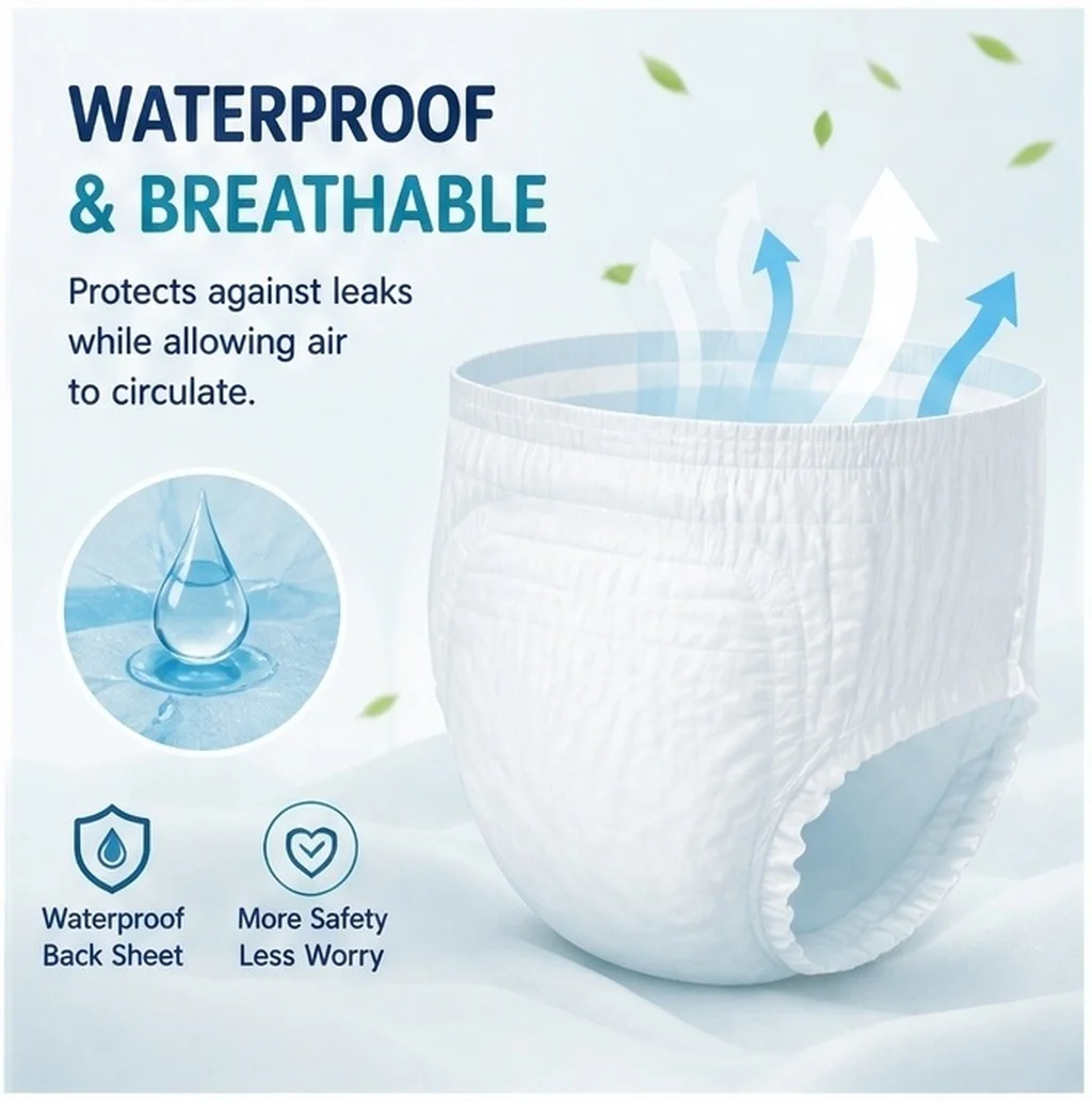 10pcs Adult Diaper Disposable Underwear Maximum Absorbency Technology Bladder Leak Protection Non-Skid