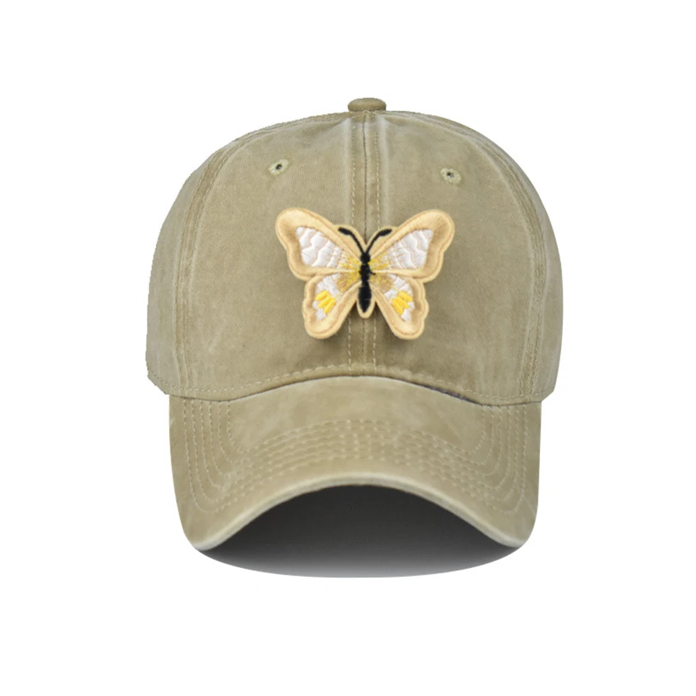 FS White Butterfly Baseball Cap Outdoor Sun Shade Face Caps For Ladies Summer Street Fashion Women Hat Bone Snapback Hats 2024