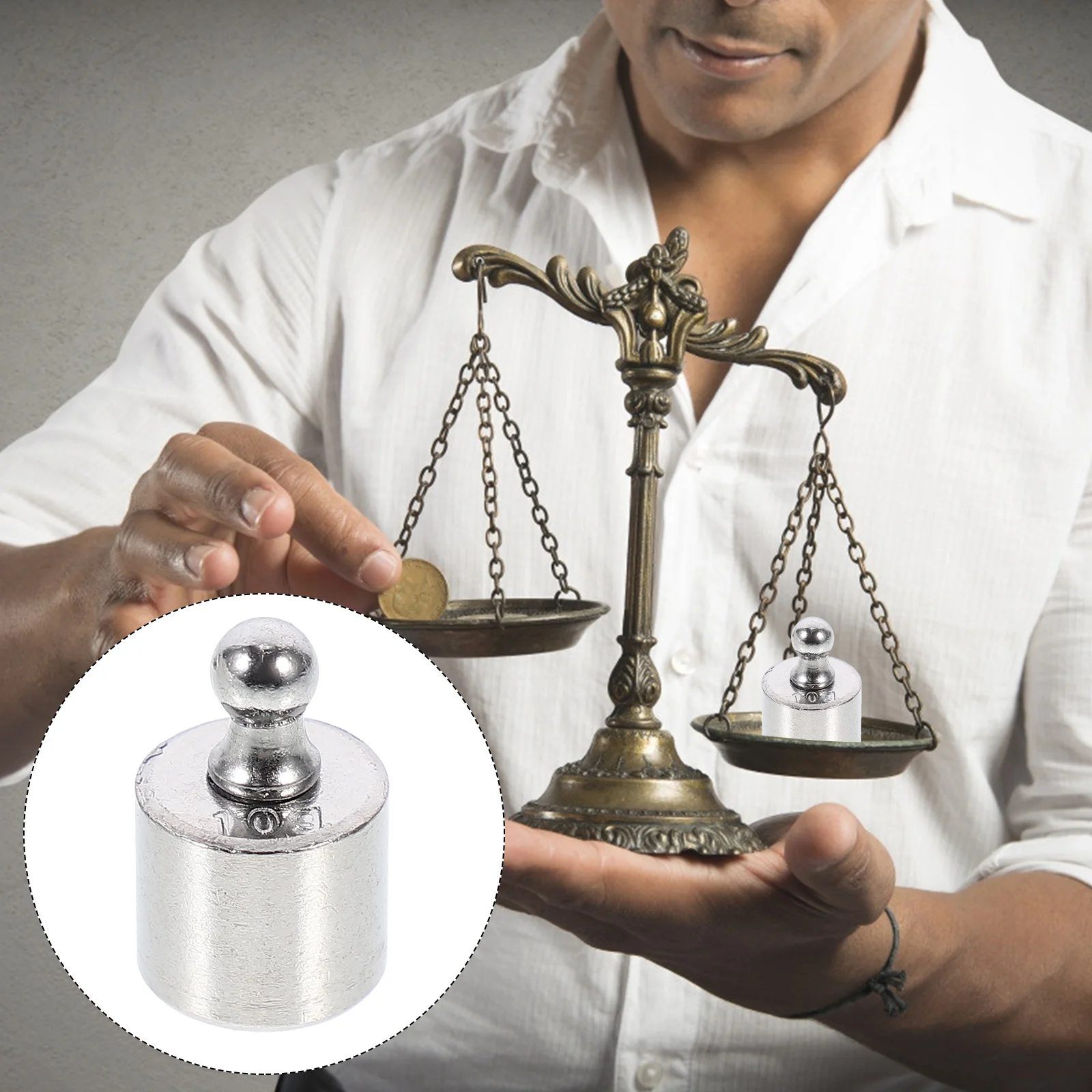 

5 Pcs 10g Calibration Weights Steel Lab Balance Grade High Accuracy Digital Scale Tools Kitchen School Lab Use Digital Scale