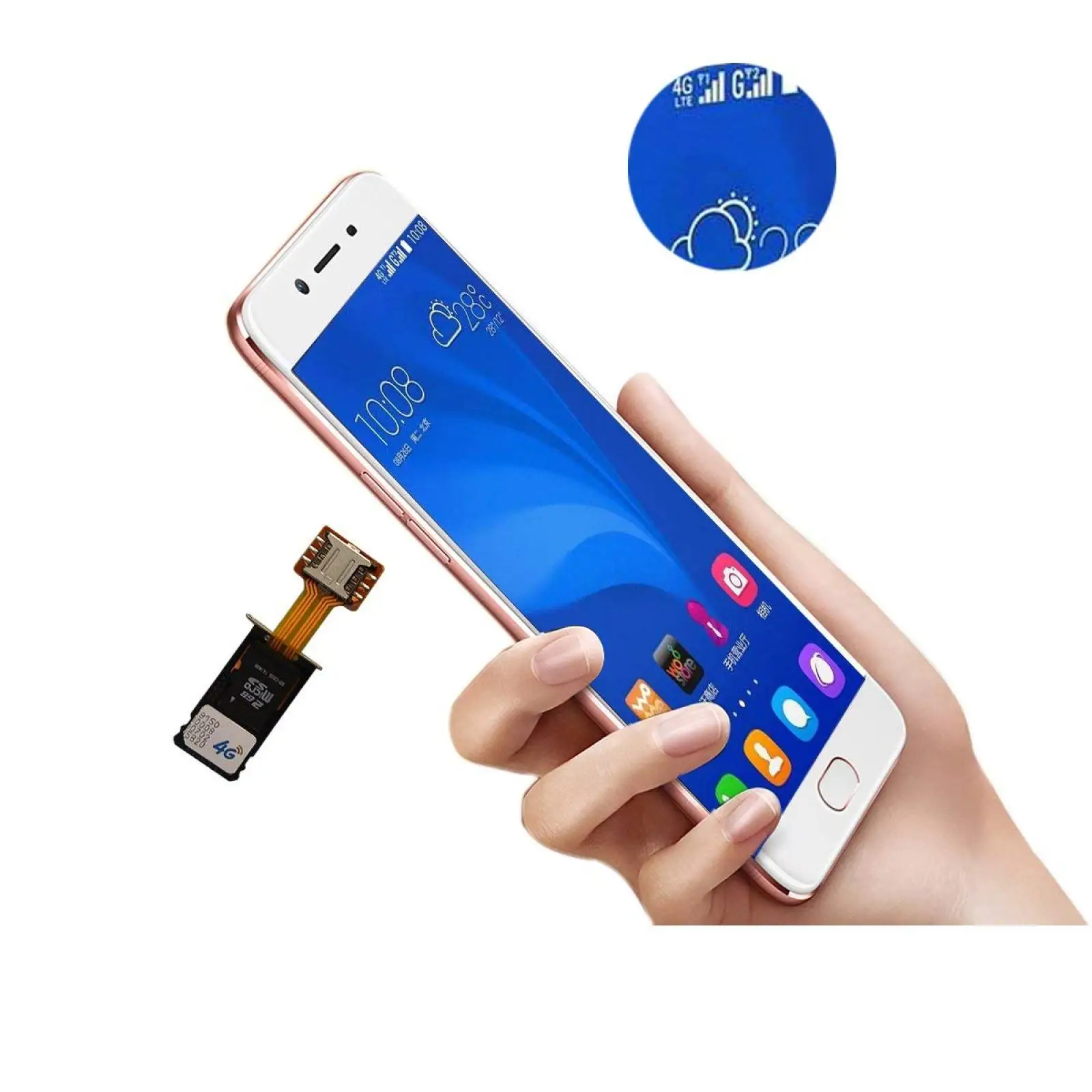 Hybrid Double Dual SIM Card Micro SD Adapter For Android Extender 2 Nano Micro SIM Adapter For Xiaomi For Samsung Phone