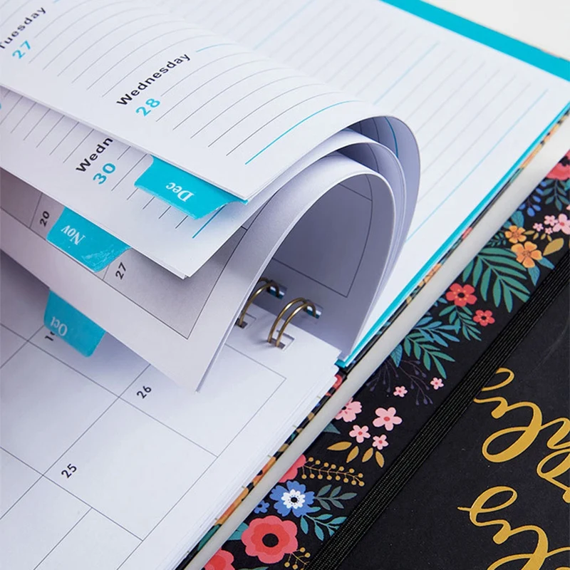 Cuaderno de bobina planificador semanal, herramientas de gestión del tiempo de viaje, adecuado para planificar y organizar, 2023-2024