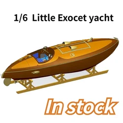 1/6 Flying Fish Yacht Model Small 771mm FLYER 15 Sapele Mahogany Log CNC Process DIY Assembled Boat Give Friend Birthday Gift