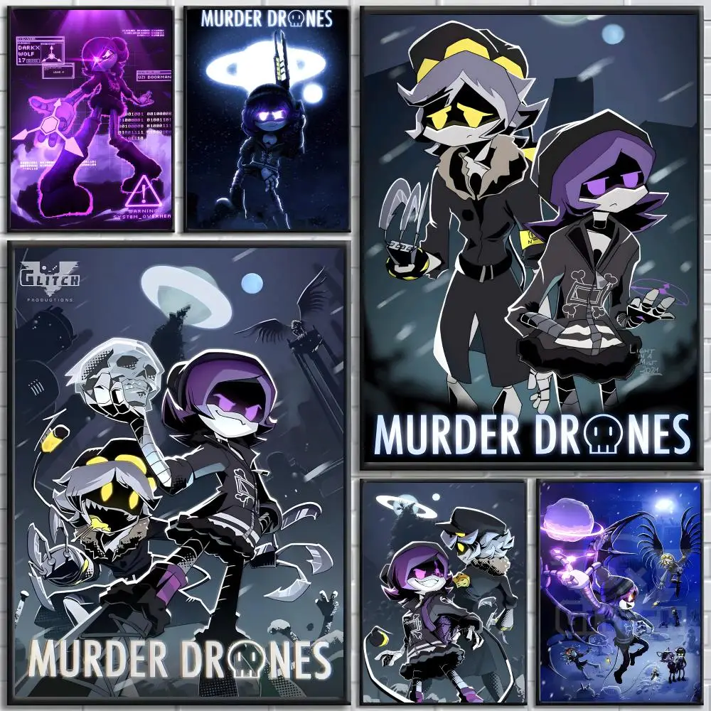 Animated Series Murder Drones Poster posters for bedrooms and living rooms—high-definition cartoon movie-themed wall art.