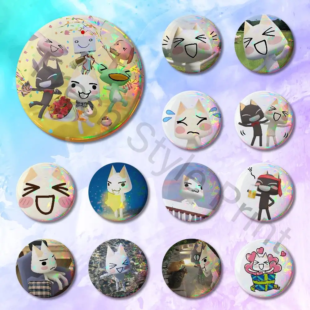 Cute I-Inoue T-Toro 58mm 44mm HD Print Brooch Badges Pretty Derby Round Display Brooches Lapel Pins