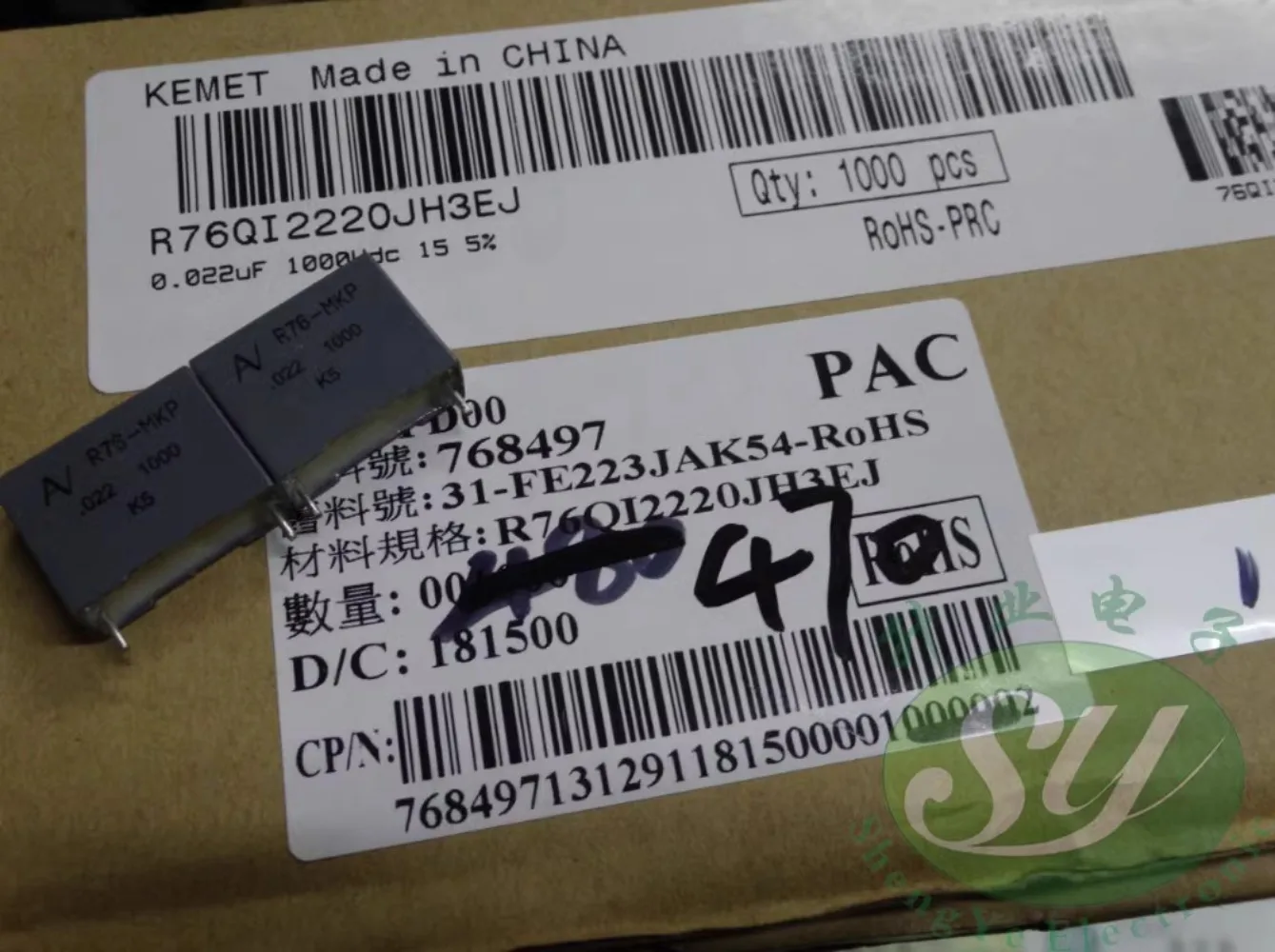 

10PCS AV R76 0.022uf/1000V 22nf 223 MKP New film capacitor 15mm