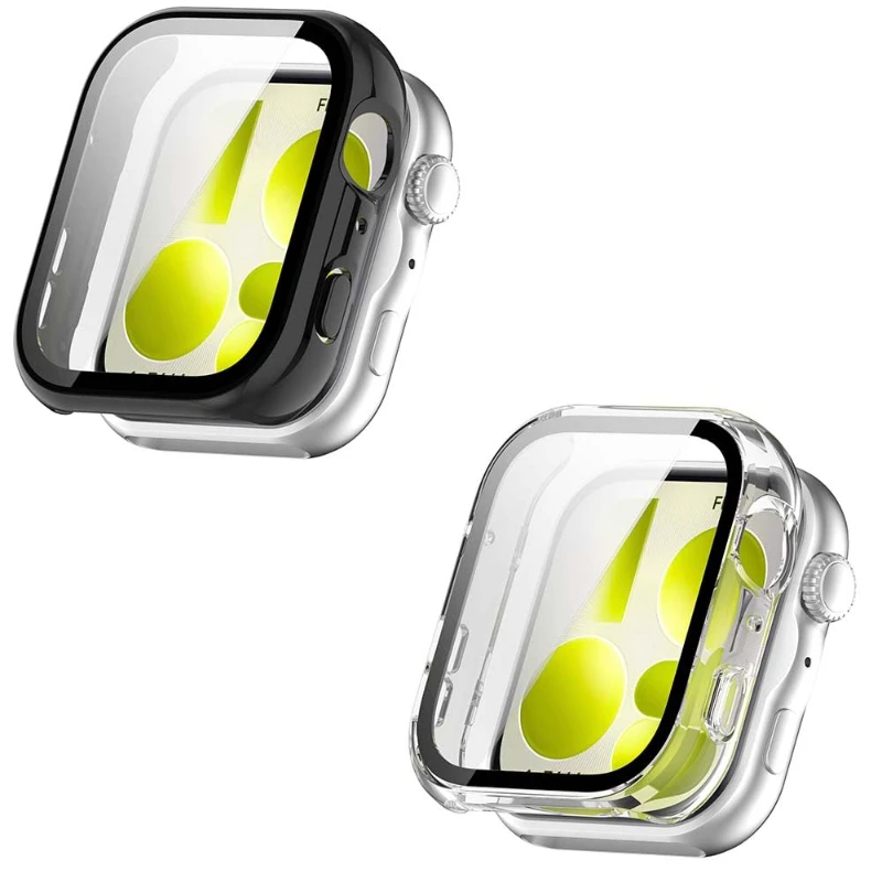 2PCS HDGlass+Case for Huawei Watch Fit 4 5 Shell Fall Protection Explosion Proof Screen Accessories for Huawei Watch Fit 5-4 Pro