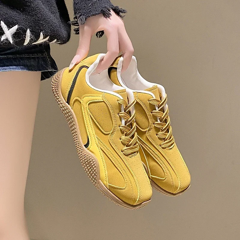 

2024 New Women German Training Shoes Flat Lace-up Sneakers Women Fashion Anti-slip Running Casual White Sneakers Women