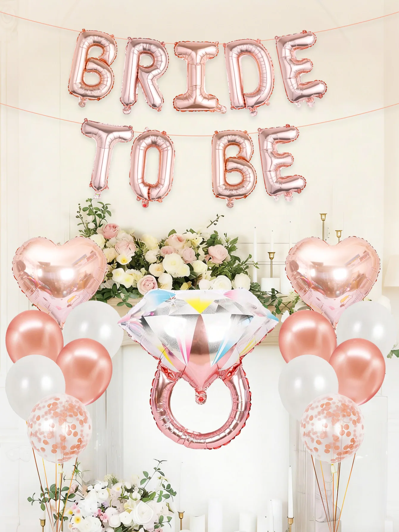 Juego de globos de boda de 42 piezas, adecuado para decoraciones temáticas de boda, duchas de novia, fiestas de novia y despedida de soltera.