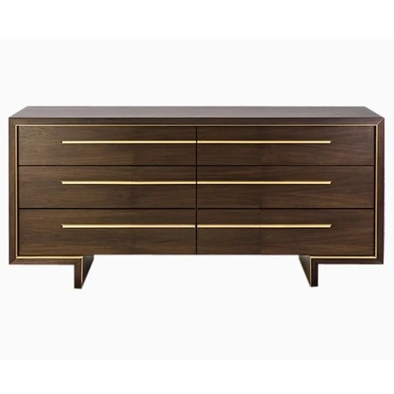 A Medieval style living room arc solid wood side cabinet dining room dining side cabinet retro log wind storage cabinet