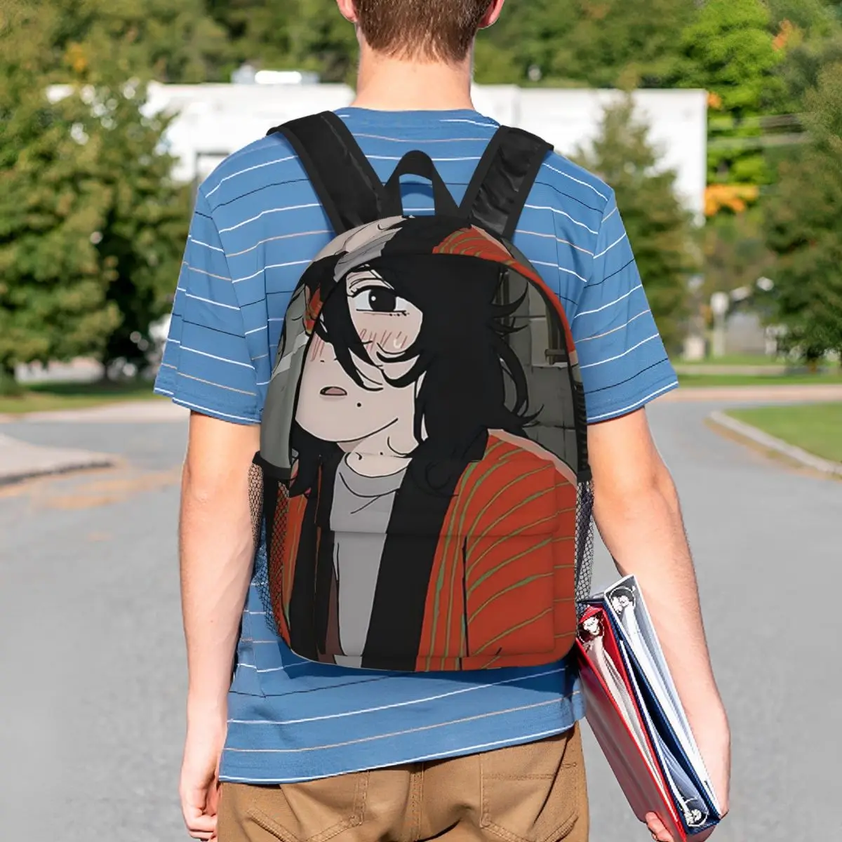 Look Back Anime Backpack Student BookBag Kids School Bag Laptop Shoulder Bags for Men Women