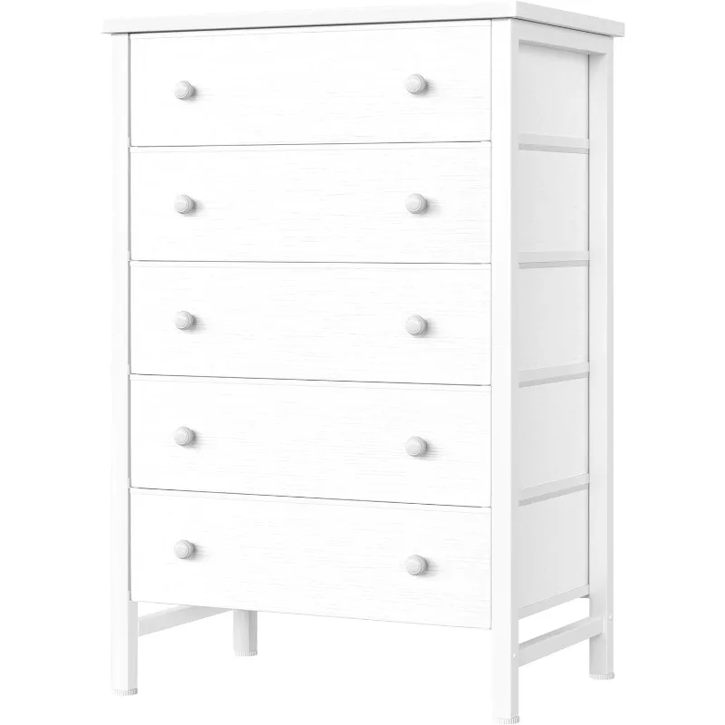 

Chest of Drawers for Bedroom Dresser with 5 Drawer Fabric Dressers Storage for Girls, Kids Closet Modern