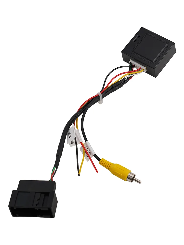 RGB To AV Adapter RGB To CVBS Converter Wear-resistant Non-deformation Quick Installation Color Black For Passat