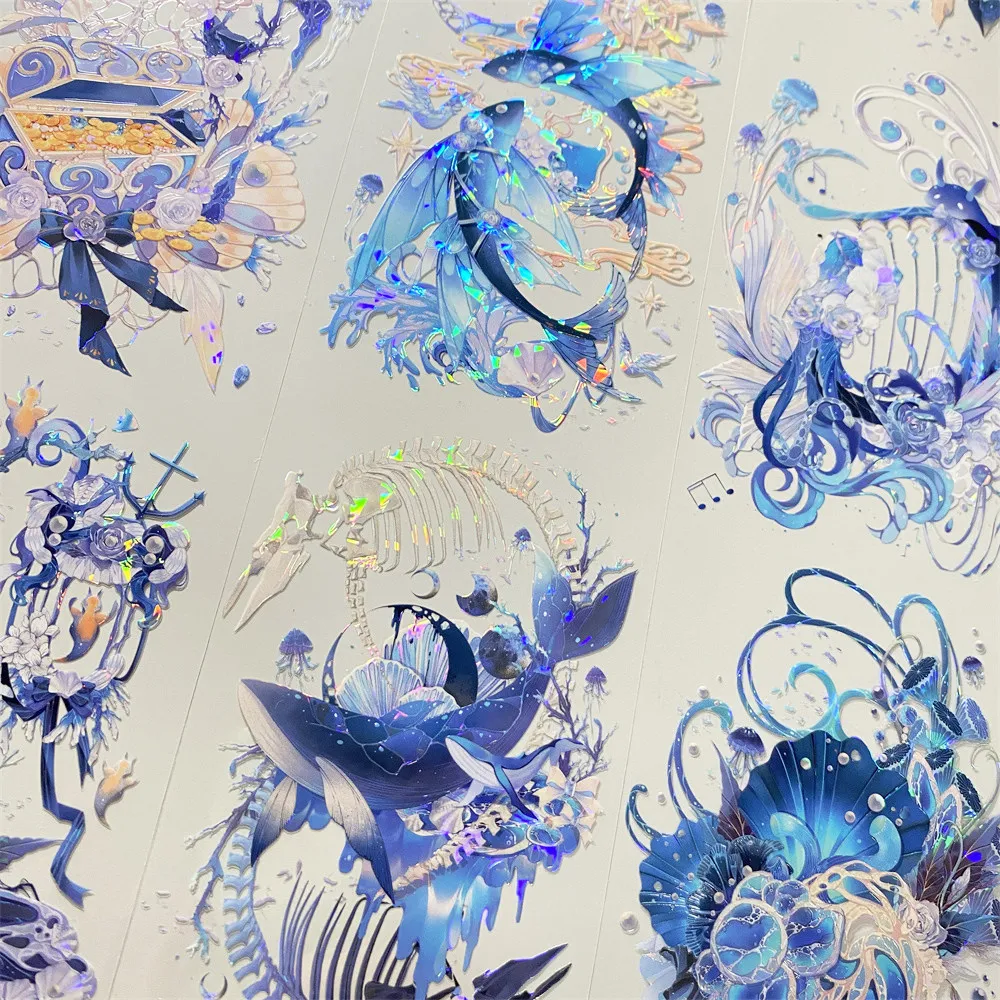 

Pet Washi Tape M10 Siren Elegiac Witch Ocean Whale Bone Antique Journal Phone Case Sticker