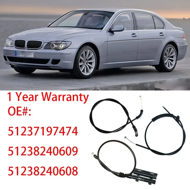 51237197474 51238240609 51238240608   เครื่องยนต์Hood ReleaseสายBowdenสําหรับBMW E65 E66