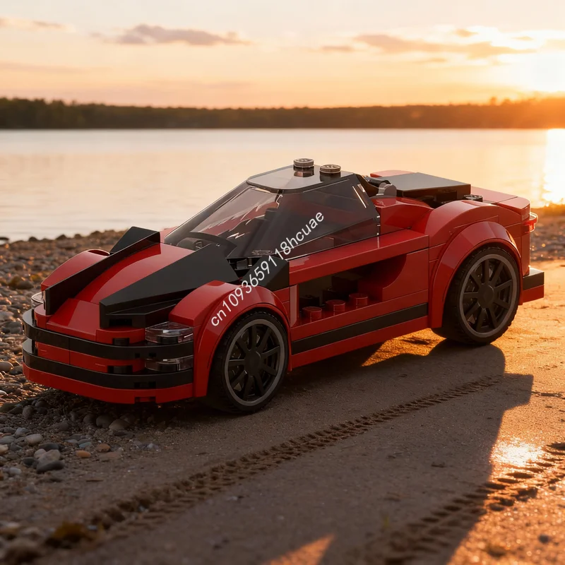 

107pcs MOC City Sports Car Rugged Model Building Blocks Construction DIY Idea Toys Creative Education Christmas Gifts Brick