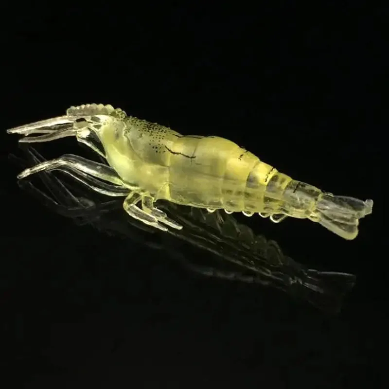 WEIHE-Leurre Élen silicone souple avec hameçon pointu, appât Élidéal pour la pêche à la crevette, 1.3g/4cm, 20 pièces