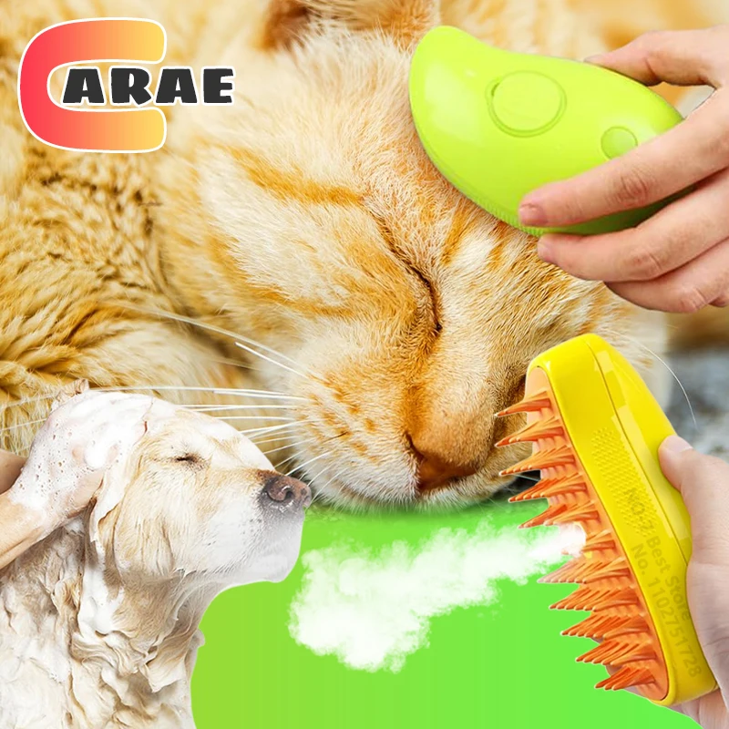 3-in-1 Steamy Brush for Pet Cat Dog Grooming Accessories Electric Brushes for Hair Cleaning Massage Comb Cat Dog Stuff Supplies