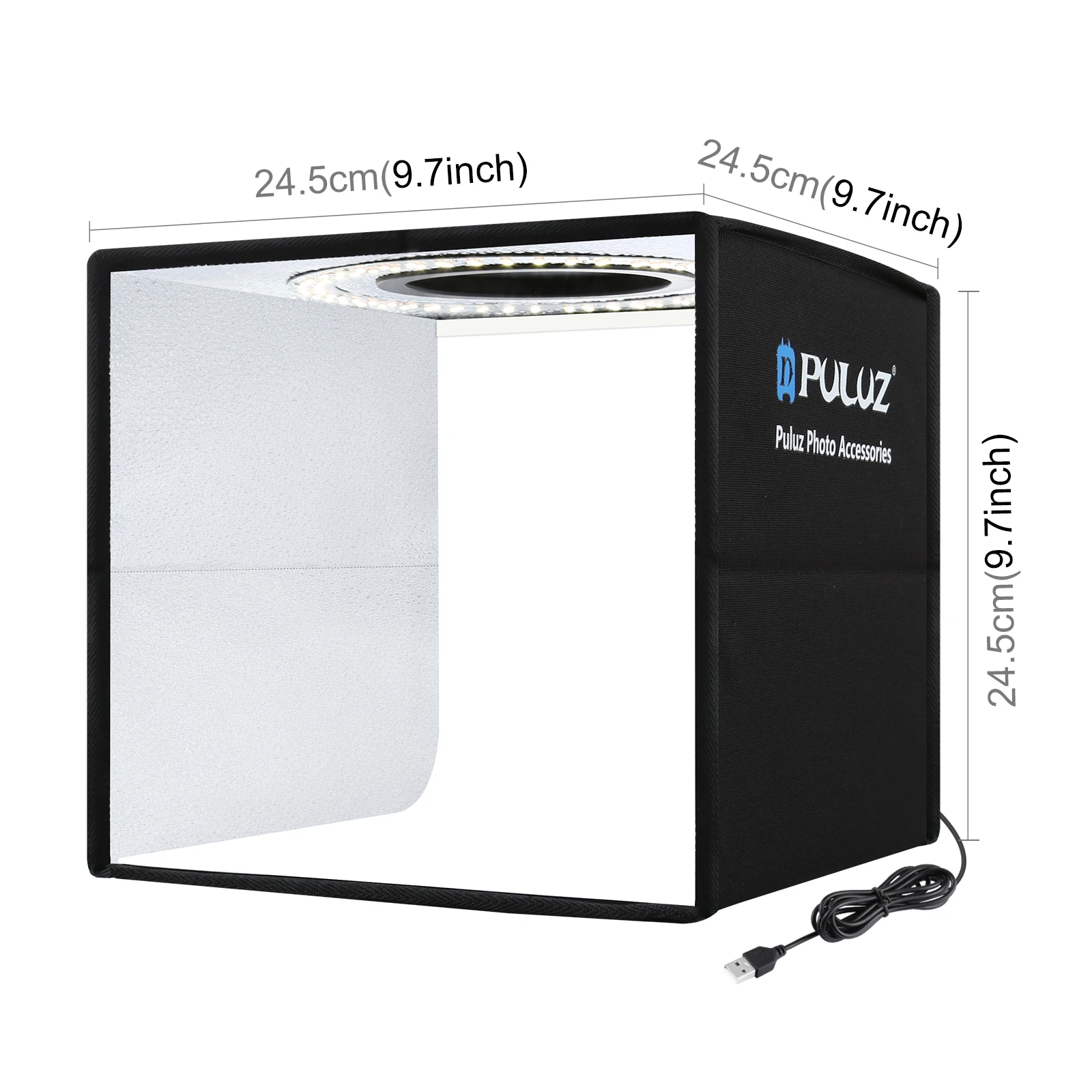Portable Desktop Foldable Mini Softbox with Ring Lamp Light 6PCS 12 Colors Backdrops for SLR Smartphone Shadowless Photography