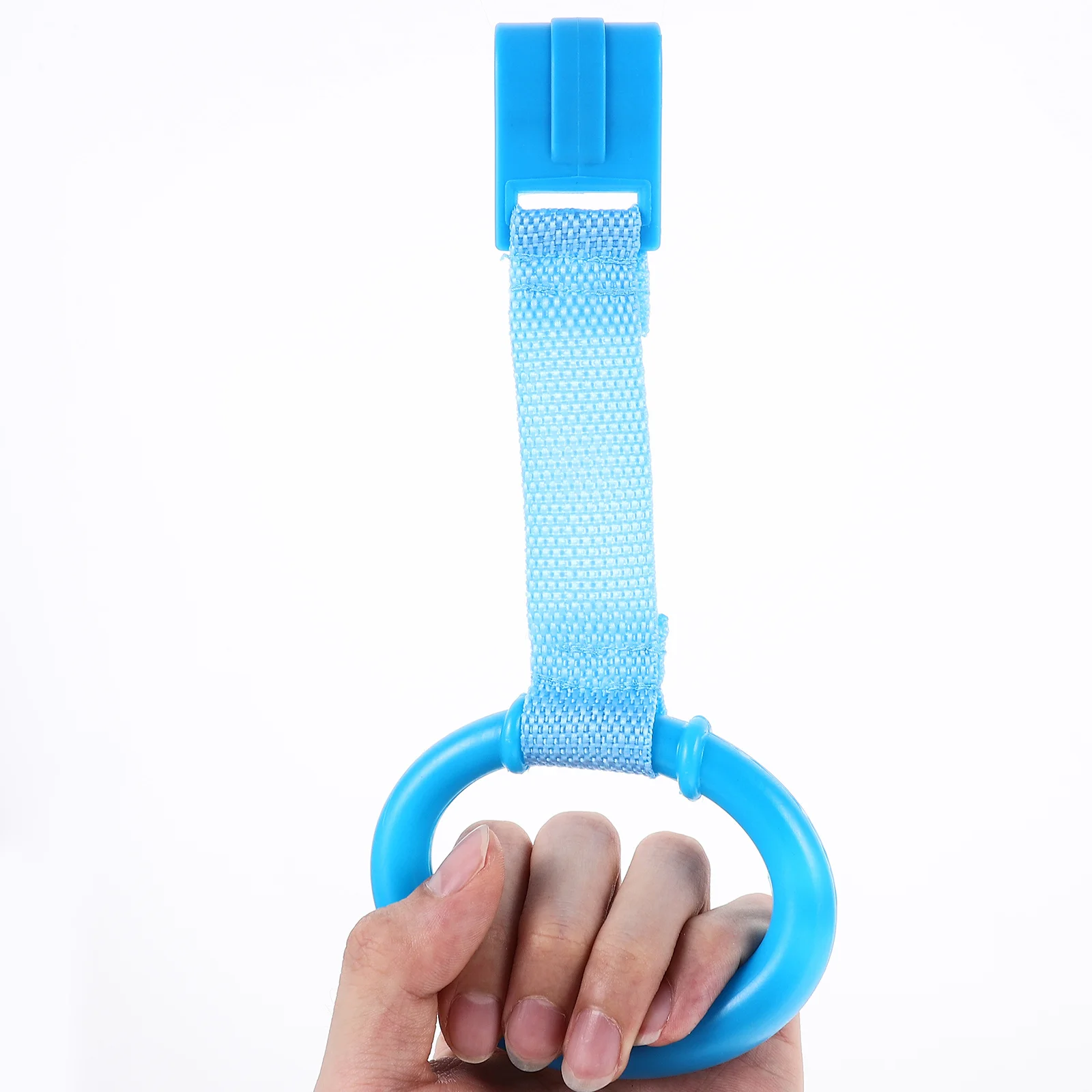 

8Pcs Tiny Crib Hanging Pull Rings Bright Colors Learning Standing Tool Portable Sturdy Clip Safe Walking Aid Crib Pull Ring