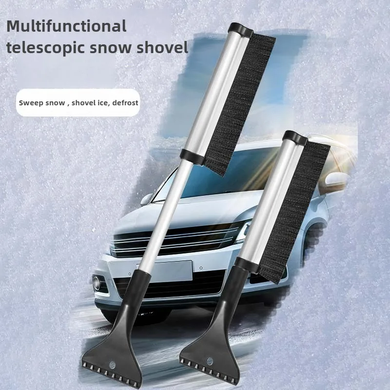 ALIWRAP Car Windshield Snow Brush Ice Scraper with Shovel Extendable Winter Window Glass Snow Removal Defrosting Cleaning Tool