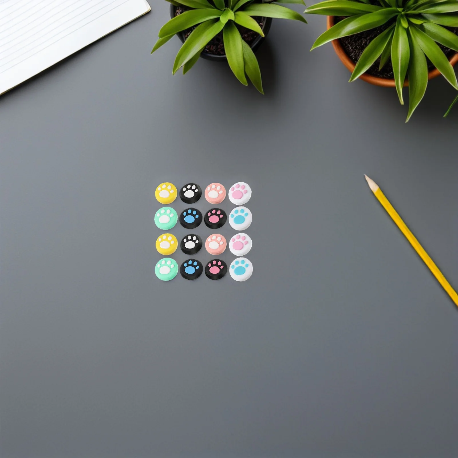 16 Peças de Protetores de Joystick em Silicone Macio em Forma de Pata de Gato, Confortáveis e Antiderrapantes para Controle de Jogos