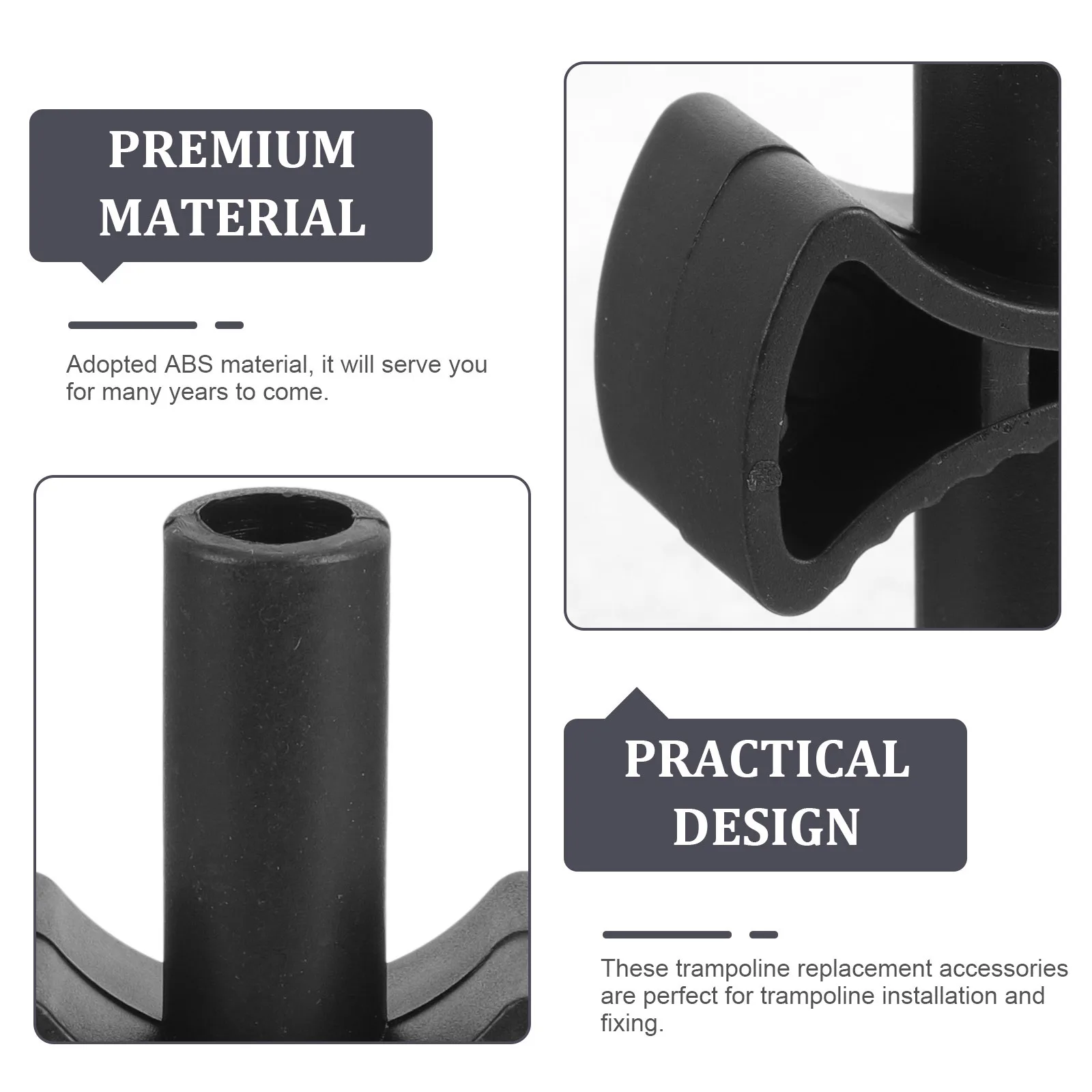 

12Pcs Cross Shaped Trampoline Pole Gap Spacers ABS Replacement Enclosure Parts Durable Outdoor Accessories Trampoline Parts