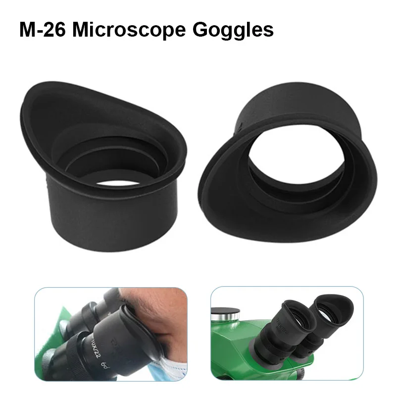 RELIFE M-26 Microscope 3D Goggles Rubber Eyepiece Cover Guards Silicone Eyecup Stereo Microscope Parts Telescopes Eyecups