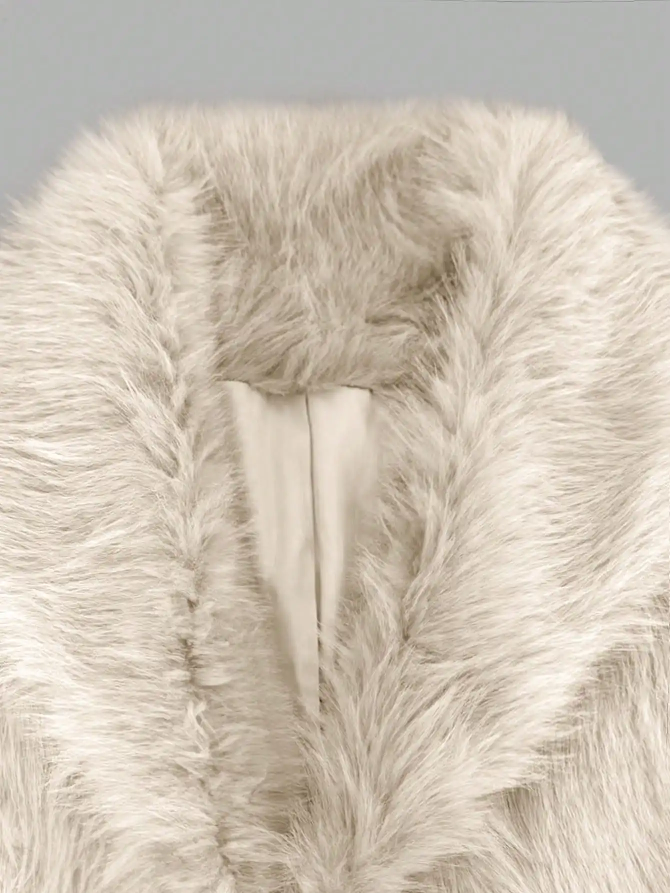 Manteau de luxe en fausse fourrure pour femme, veste chaude et moelleuse, col à revers, vêtements d'extérieur courts, hiver